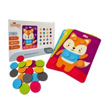 Jogo Educativo Encontre Sua Cor Loopi Toys Coordenação Motora, Cores e Associação Infantil