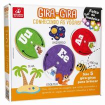 Jogo Educativo Gira Conhecendo as Vogais com Roletas Brincadeira de Criança Jogo Educativo Gira Conhecendo as Vogais com Roletas Brincadeira de Criança