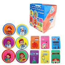 Jogo Educativo Infantil Profissões Divertido em MDF Para Autistas