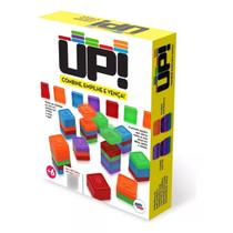 Jogo Educativo Infantil UP Blocos de Montar 75 Peças Combina E Empilha