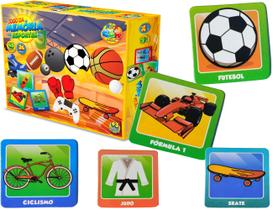 Jogo Educativo Jogo de Mesa Esportes 48 Peças Infantil - GGB Brinquedos