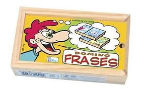 Jogo Educativo Madeira Domino De Frases Alfabetizaçao Simque