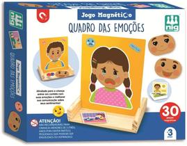 Jogo Educativo Magnético Quadro das Emoções Madeira Nig