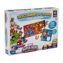 Jogo Educativo Marvel Descobrindo as Vogais - Ref 2039 - Mimo Brinquedos