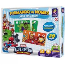 Jogo Educativo Marvel Formando Os Nomes 29 Peças Percepção Visual Coordenação Motora +De 3 Anos - Mimo Toys