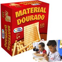 Jogo Educativo Material Dourado Em Madeira Didático