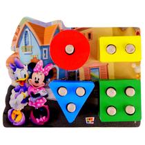 Jogo Educativo Minnie Margarida Disney Encaixe Formas MDF