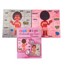 Jogo Educativo Montando o Corpo Humano Com Quebra-cabeça Meninas
