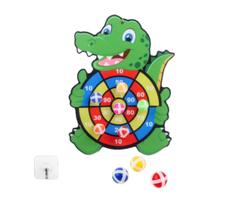 Jogo Educativo No Alvo Infantil Com Bolinhas Adesiva Crocodilo