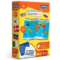Jogo Educativo Países e Suas Bandeiras + Pôster Mapa Mund