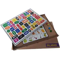 Jogo Educativo para Educação Infantil Sílabas Pedagógico Lince de Madeira MDF Zanline