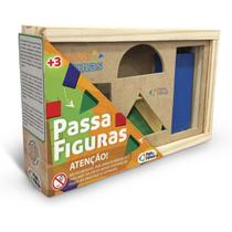 Jogo Educativo Passa Figuras Madeira 8 Peças Reforçado