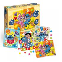 Jogo Educativo Pega Pom Pom Stitch Madeira - Nig 4107