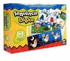 Jogo Educativo Sequência Lógica 54 peças - Infantil Educativo Raciocínio Toia