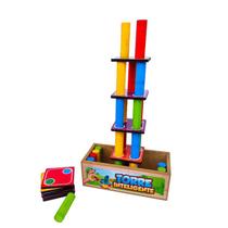 Jogo Educativo - Torre inteligente - brinquedo de Madeira