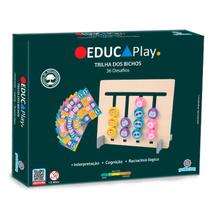 Jogo Educativo Trilha dos Bichos Em Madeira Polibrinq BDM24