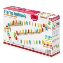 Jogo Efeito Dominó 70 peças Colorido Brinquedo Educativo Junges
