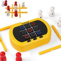 Jogo eletrônico Tic Tac Toe YOSHINE 5 em 1 portátil amarelo