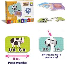 Jogo em Madeira Educativo Duas silabas Raciocínio logico - DiverToys