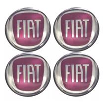 Jogo Emblema Adesivo de Calota Fiat 51mm Modelo Punto Vermelho 4 Peças Jogo Emblema Adesivo de Calota Fiat 51mm Modelo Punto Vermelho 4 Peças