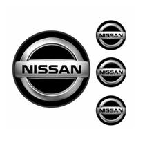 Jogo Emblema Resinado 48mm Nissan Para Calota Roda - 4 Peças