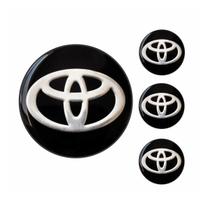 Jogo Emblema Resinado 48mm Toyota Para Calota Roda - 4 Peças