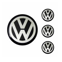 Jogo Emblema Resinado 48mm Volkswagen Para Calota Roda - 4 Peças
