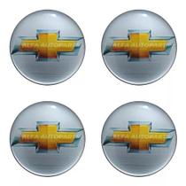 Jogo Emblema Resinado Chevrolet Cd Roda Calota Centro 48mm