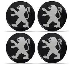 Jogo Emblema Resinado Peugeot Roda Calota Centro 48mm