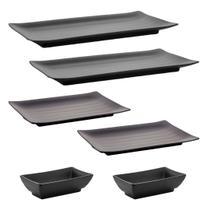 Jogo Empratamento Chef Oriental 6 Peças Preto Fosco Jogo Empratamento Chef Oriental 6 Peças Preto Fosco