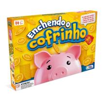 Jogo Enchendo o Cofrinho Infantil Tabuleiro Matemática Educação Financeira Pais e Filhos