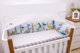 Jogo enxoval de berço com 4 almofadas e cabeceira dinossauro Jogo enxoval de berço com 4 almofadas e cabeceira dinossauro