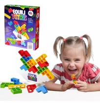Jogo Equili Tetris Brinquedo Emoção Raciocinio Lógico Coordenação Motora Equilibrio Competitivo Diversão Família Amigos Educativo Presente Infantil - MundoShop