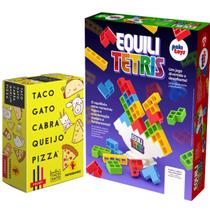 Jogo Equili Tetris Tabuleiro Mesa e Taco Gato Cartas Pocket Equilibrio Interativo Presente Divertido Estrategia Baralho Festa Familia Rápido Amigos