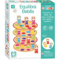 Jogo Equilibra Bebês Em Madeira Nig Brinquedos Torre Equilíbrio Crianças +4 Anos