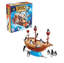 Jogo Equilíbrio Barco Pirata Pinguim Brinquedo Infantil Kids