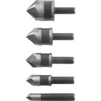 Jogo Escariadores Aço Rápido 1/4'' à 3/4'' c/ 5 peças Vonder