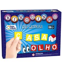 Jogo Escolar Educativo Bingo de Letras Jogo Educativo - Pais e Filhos