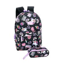 Jogo Escolar Mochila E Estojo Juvenil MFK9109
