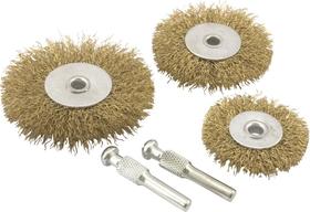 Jogo Escova Circular Ondulado Haste 1/4 Aço Carbono Latonad