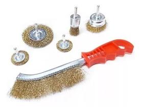 Jogo Escovas De Aço 6 Peças Para Furadeira Retifica Jogo Escovas De Aço 6 Peças Para Furadeira Retifica