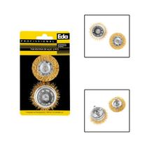 Jogo Escovas De Aço Redondas Copo 2 peças Jogo Escovas De Aço Redondas Copo 2 peças