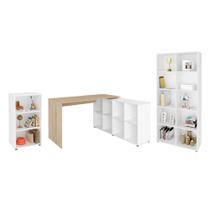 Jogo Escritório Completo Offenbach Carvalho Branco