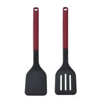 Jogo Espátula Turner e Perfurada Cozinha Vermelha KitchenAid
