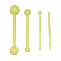 Jogo Estecas Boleadoras C/4 Peças Blue Star Ceramica Fria Jogo Estecas Boleadoras C/4 Peças Blue Star Ceramica Fria
