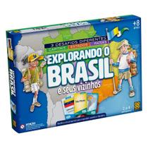 Jogo Explorando o Brasil Educativo Com Tabuleiro - Ref 01658 - Grow Jogo Explorando o Brasil Educativo Com Tabuleiro - Ref 01658 - Grow