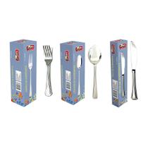 Jogo Faca Garfo Colher Inox Sobremesa 36 Peças Restaurante