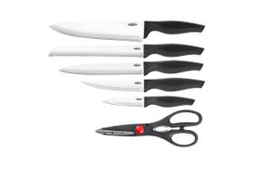 Jogo facas 6 pcs cross preto brinox 5 facas e 1 tesoura 2556310