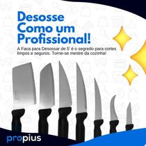 Jogo Facas 9 Peças Faqueiro Plenus Chef Profissional Corte