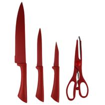 Jogo Facas De Cozinha Profissional Aço Inox 4pçs P/ Presente